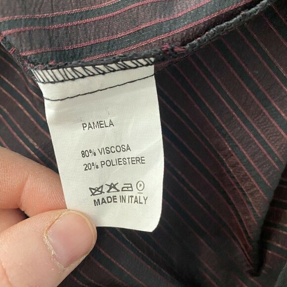 Pamela Milano Modest Set Outfit Skirt Blouse Top Size 50 Stripes - Picture 13 of 13